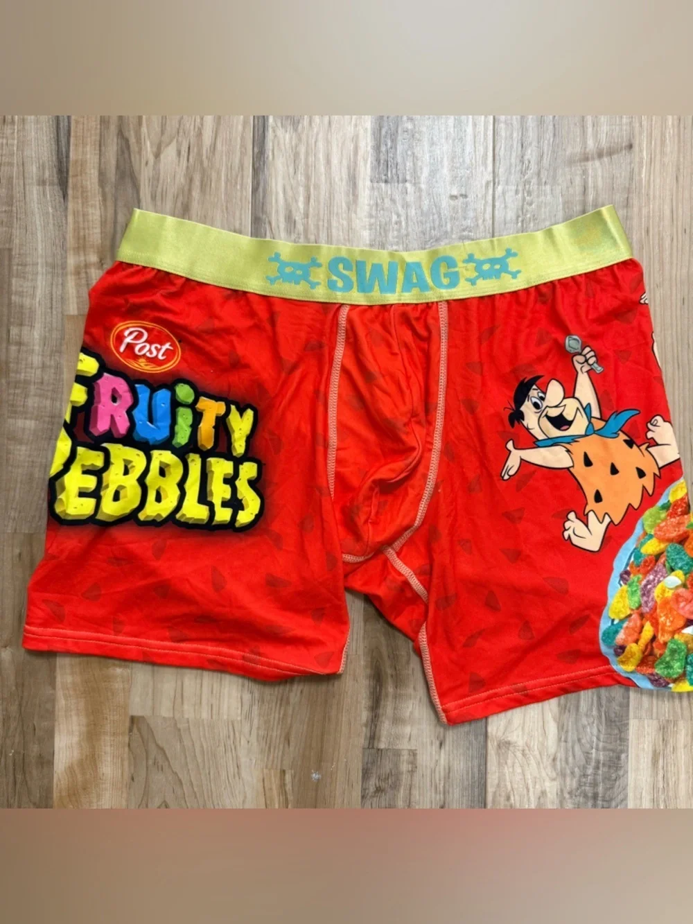 NWOT Swag Fruity Pebbles Boxer Briefs Mens XL Fun Underwear Flintstones No Box
